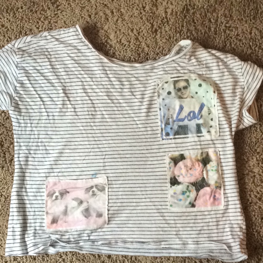 Justice graphic design crop top